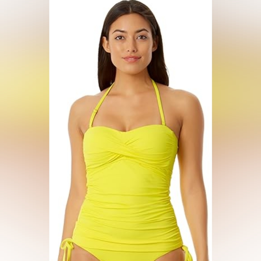 Anne Cole Women's Twist Front Shirred  Tankini  Size Med